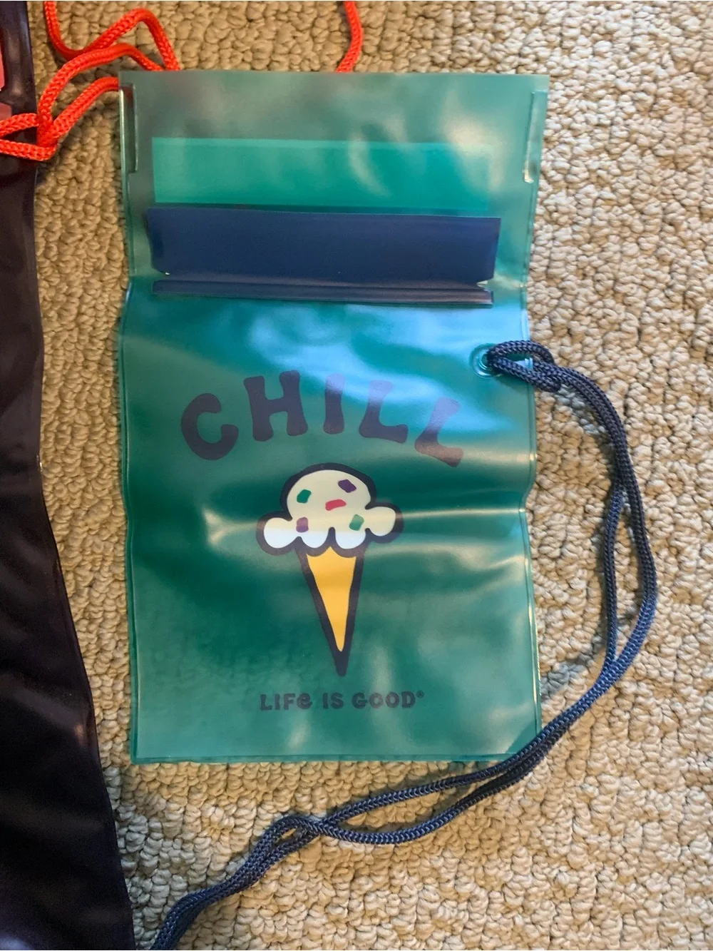 New in Box! Life is Good Water-Resistant Dry Bags 3-Pack - Blue/Turquoise/Orange